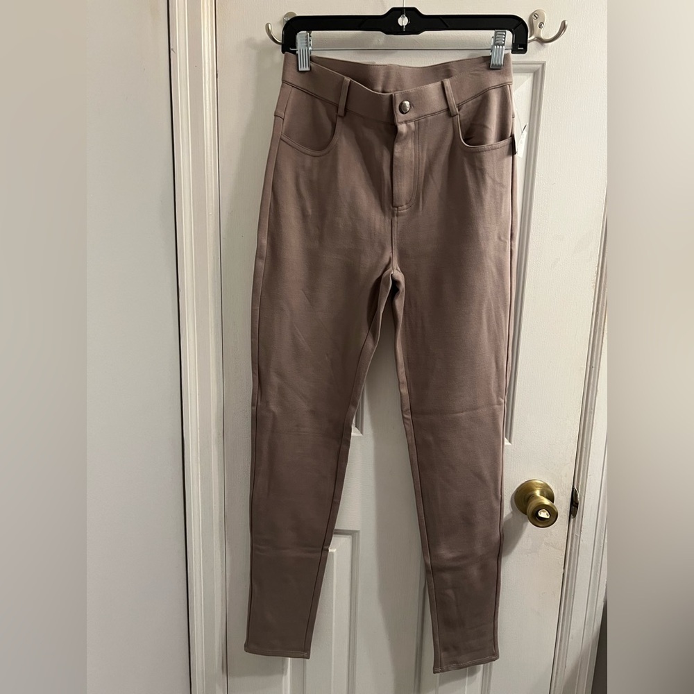 NWT Gorgeous TRUTH Ash Browm High Waisted Zip Up Jeggins Sz 4 - Picture 5 of 11